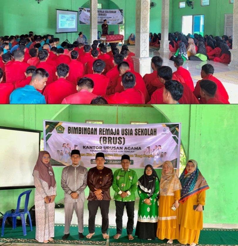 KUA Kampar Kiri Tengah Gelar BRUS di SMAN 2 Kampar Kiri Tengah;Tanamkan Nilai Agama