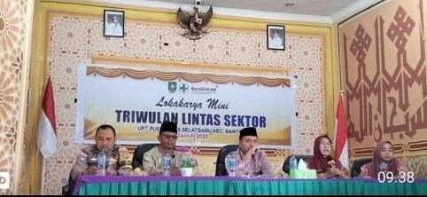 Kepala KUA Kec. Bantan Hadiri Lokakarya Mini Triwulan III UPT Puskesmas Selatbaru