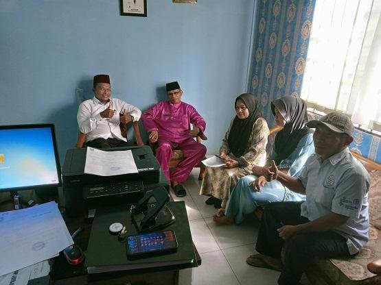 Kepala KUA Kec. Bathin Solapan Lakukan Koordinasi dengan Pemdes Balai Makam Terkait GAS Pencatatan Nikah
