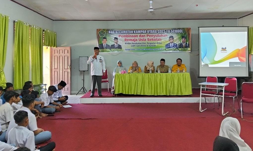 KUA Kampar Utara Dukung BRUS di SMA Negeri 1 Kampar Utara