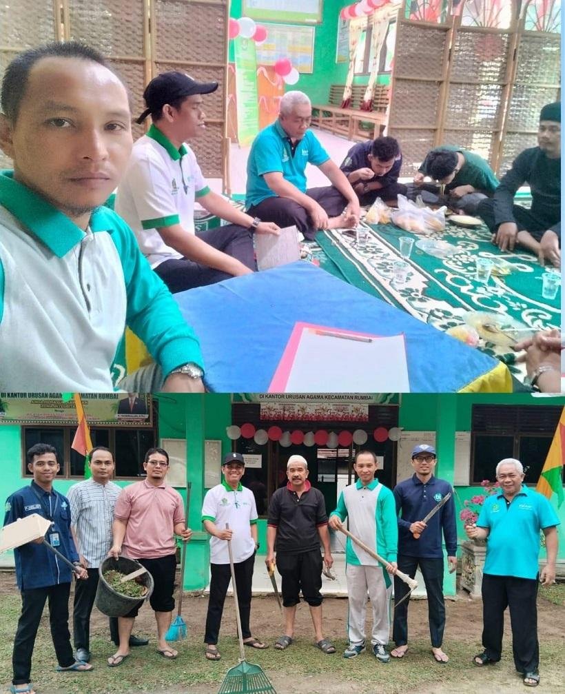 Ka. KUA Rumbai Pimpin Rapat Rutin Bulanan