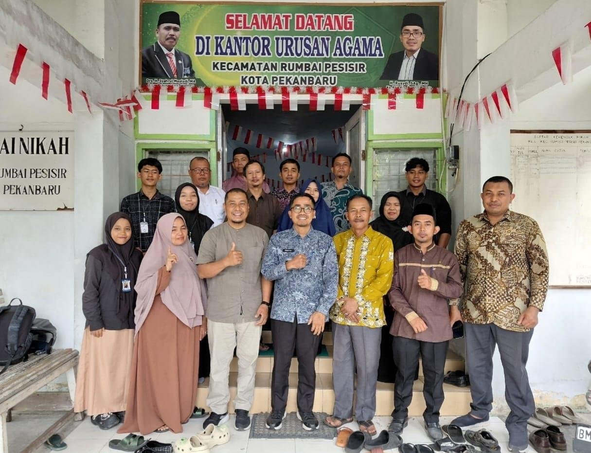 KUA Rumbai Pesisir Gelar Pelepasan Mahasiswa PKL