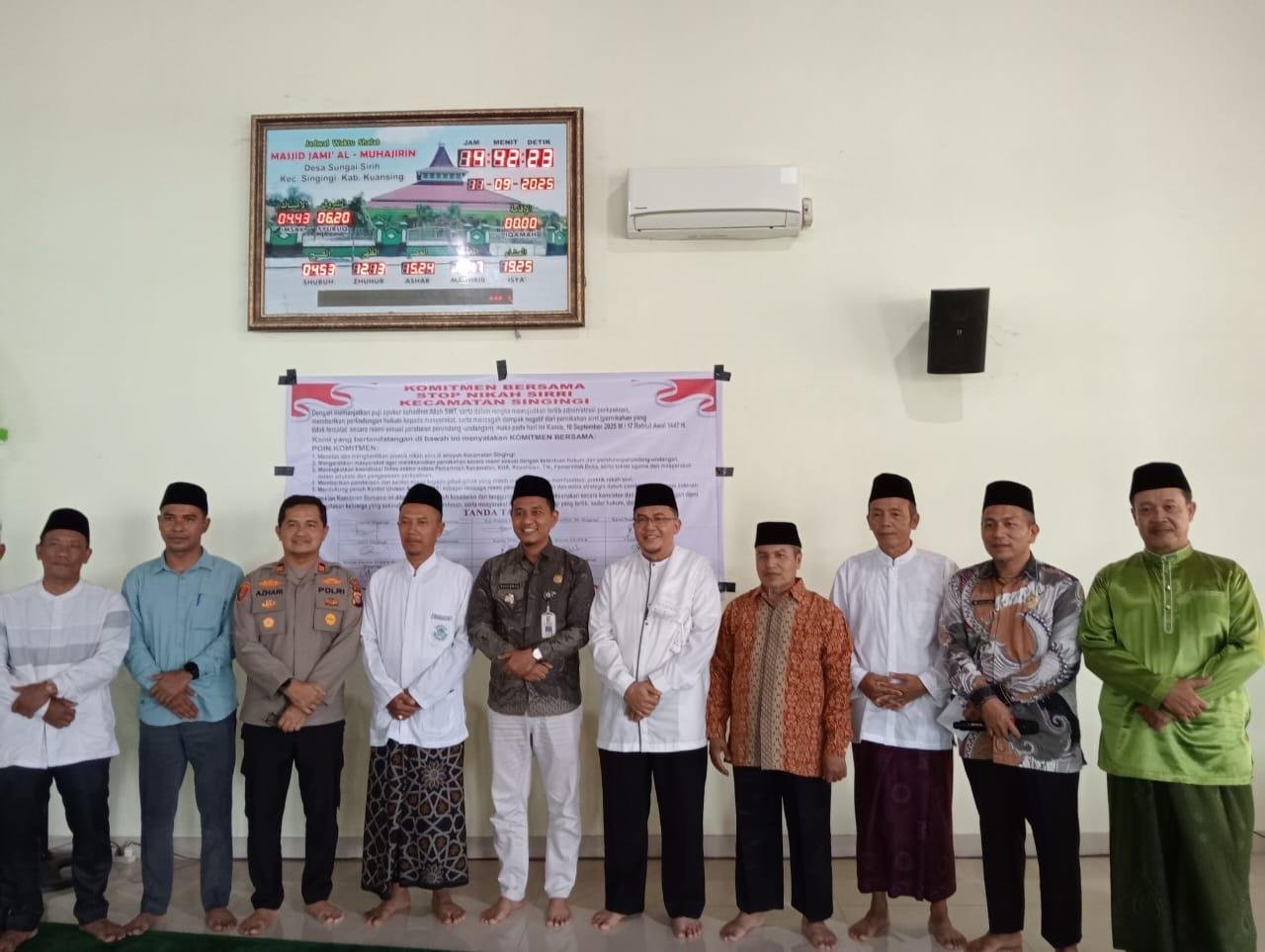 Komitmen Bersama Stop Nikah Sirri di Desa Sungai Sirih