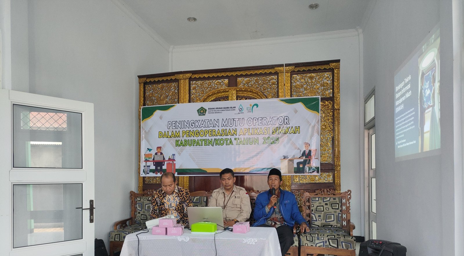 KUA Ujan Mas Hadiri Bimtek SIMKAH di KUA Merigi