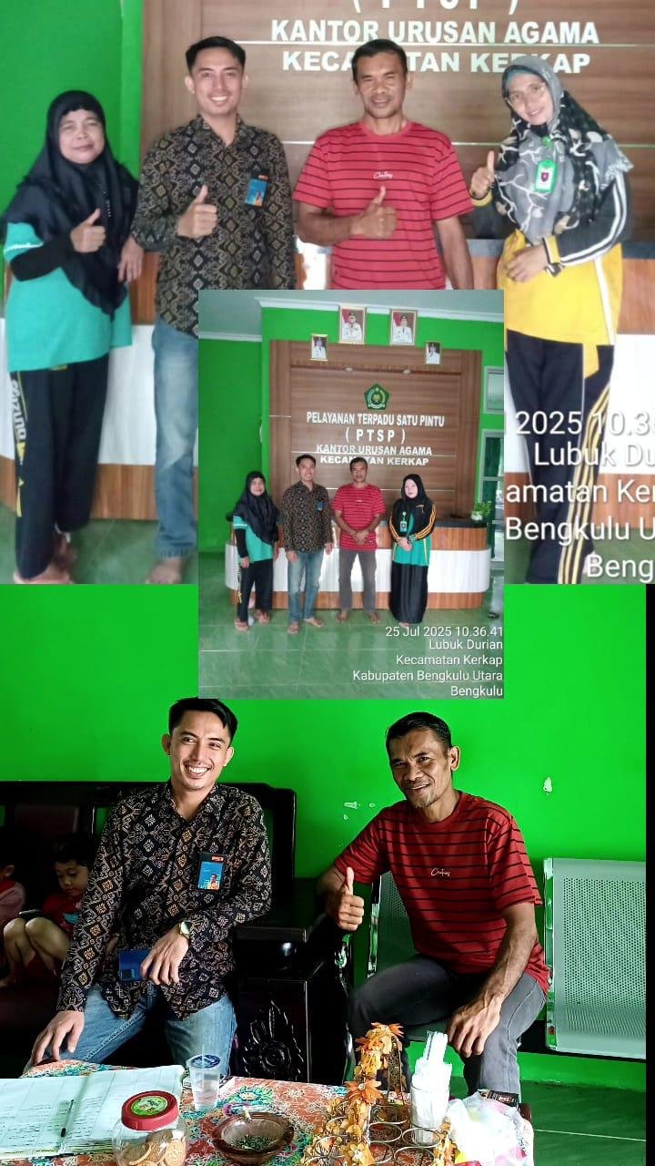 KUA Kerkap Terima Kunjungan Silahturahmi Dari Pegawai PT. POS Yang Baru