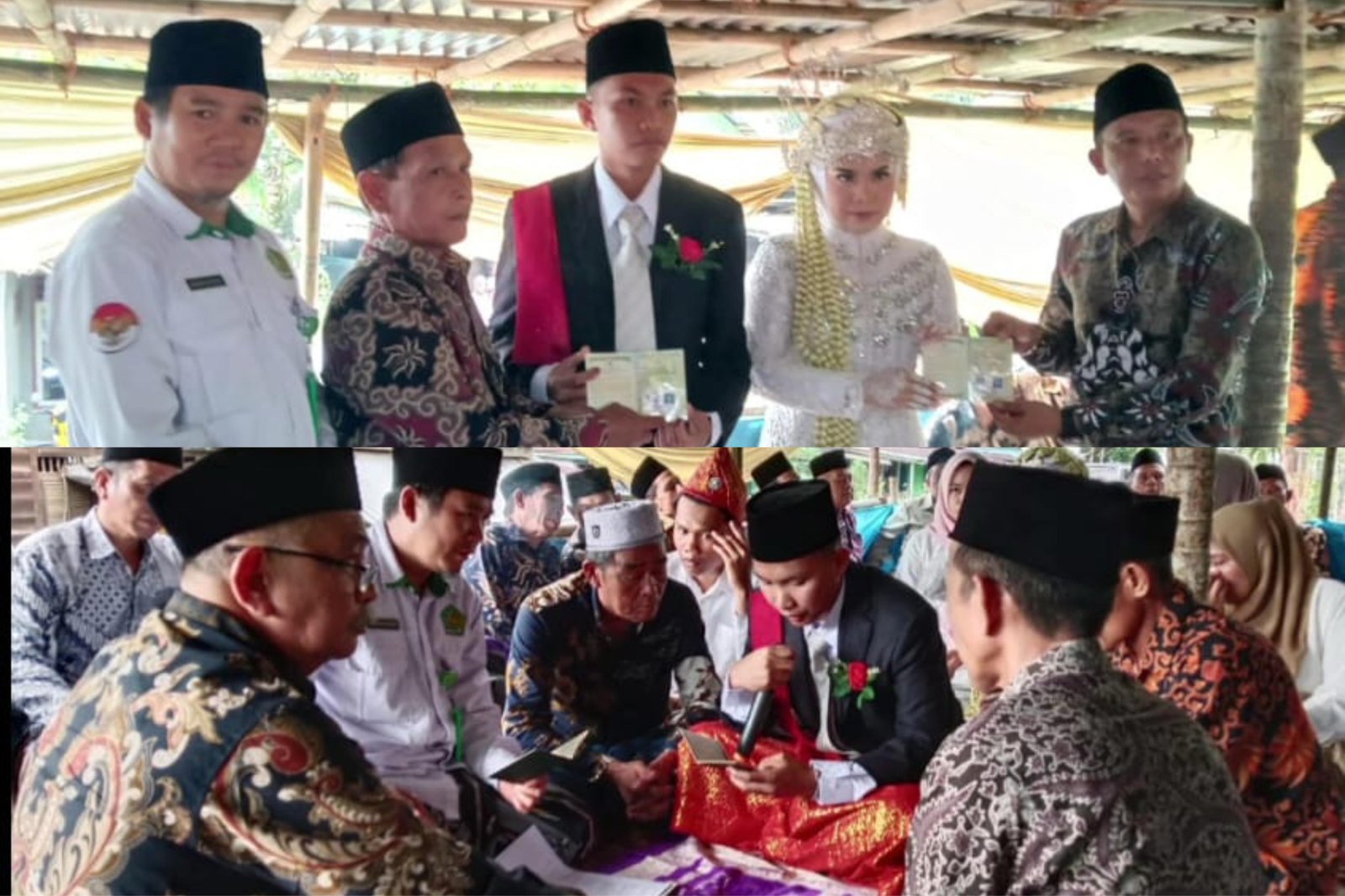 Hujan Deras Tak Menghentikan Langkah Kepala KUA Kerkap Memimpin Janji Suci Dalam Prosesi Ijab Qobul
