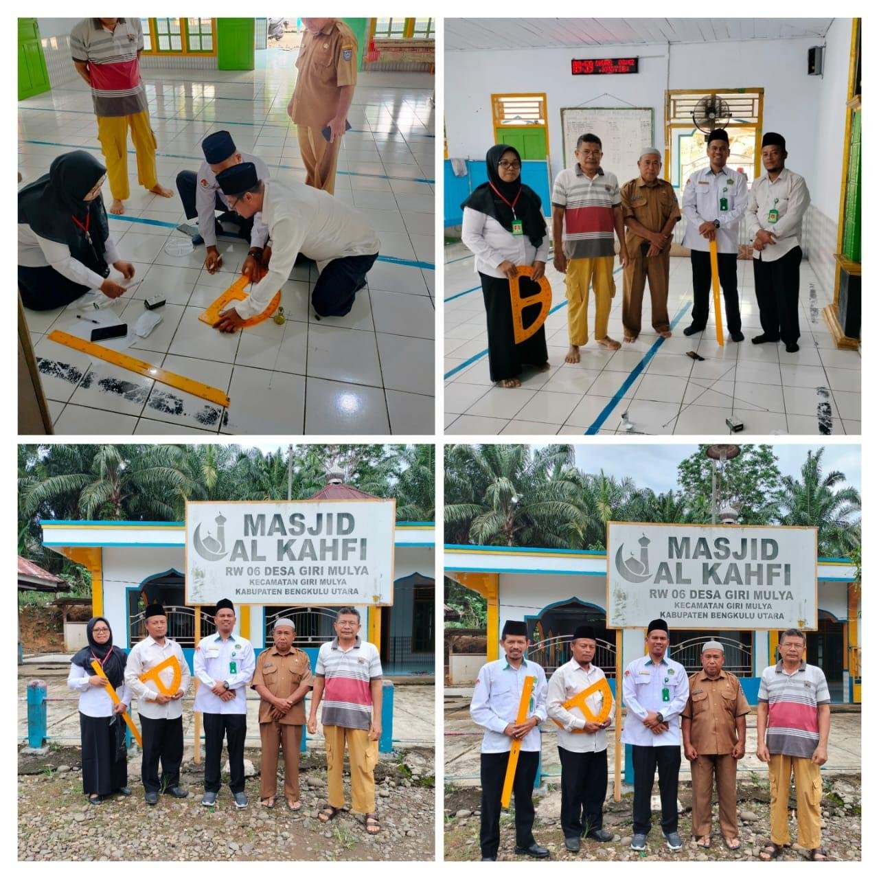 Tingkatkan Akurasi Ibadah, KUA Giri Mulya Kalibrasi Arah Kiblat di Masjid Al-Kahfi Giri Mulya