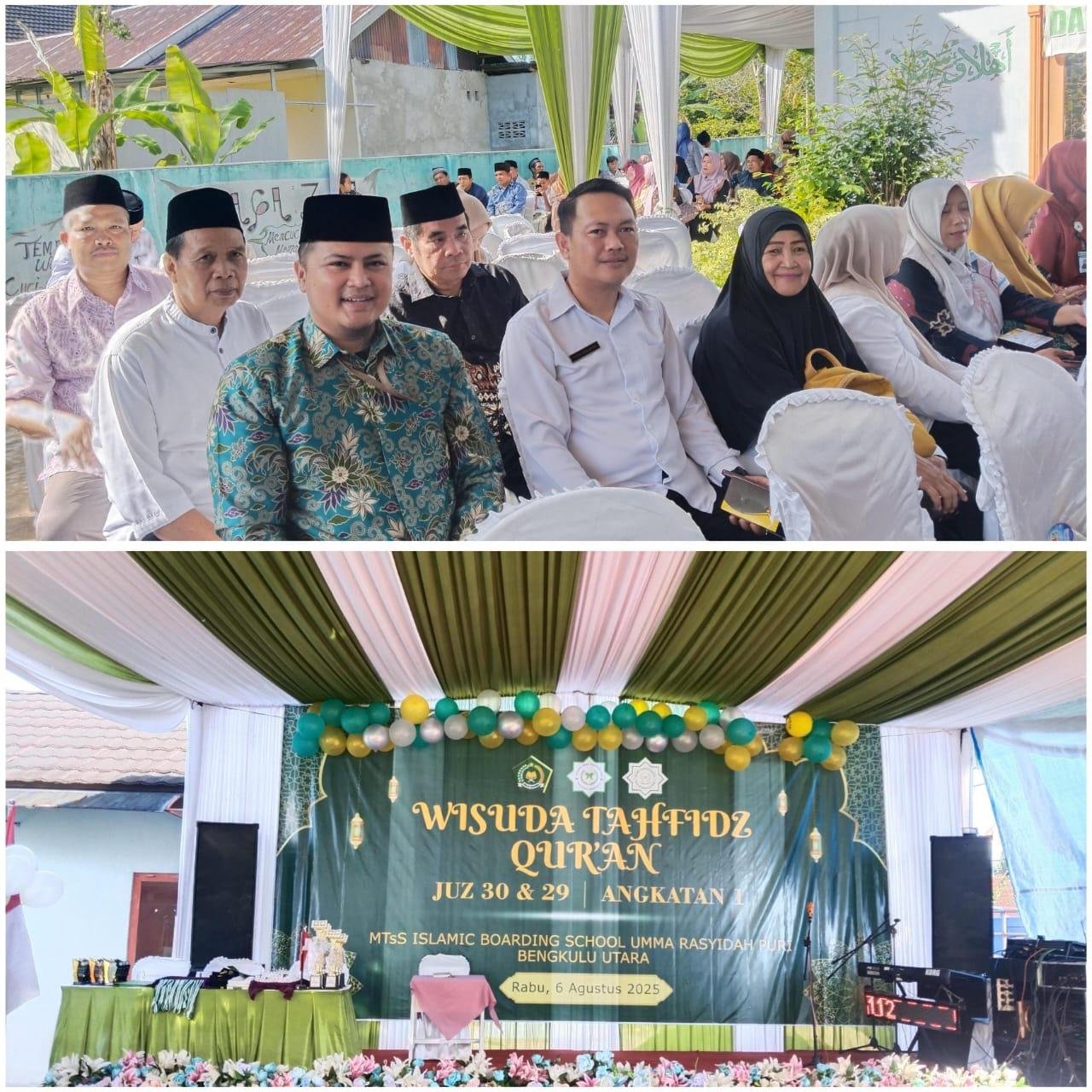 Staf Pelaksana KUA Hadiri Prosesi Wisuda Tahfidz Qur’an Santri MTsS Umma Rasyidah Arga Makmur