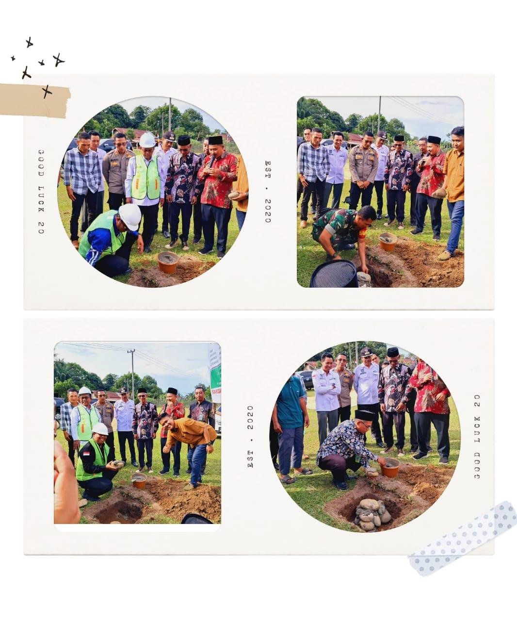 Ka. KUA Kec. Putri Hijau, Hadiri Peletakan Batu Pertama KUA Kec. Marga Sakti Sebelat