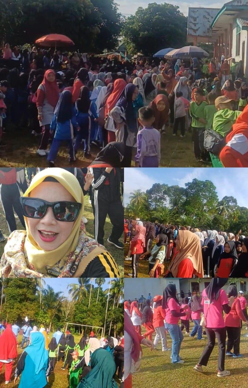 Pegawai KUA Kecamatan Kerkap Ikuti Senam Sehat Memeriahkan HUT RI ke-80