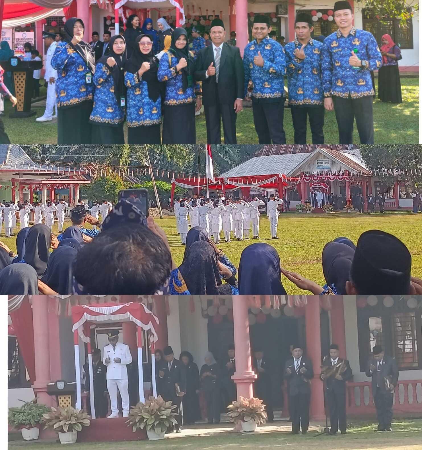 Kua Kec Air Napal Mengikuti Upacara Peringatan HUT RI Ke - 80