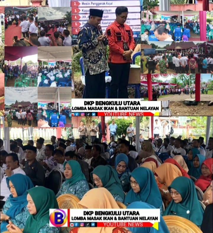 Kepala KUA Kerkap Pimpin Doa dalam Acara Lomba Masak Ikan dan Bantuan Nelayan se-Kabupaten