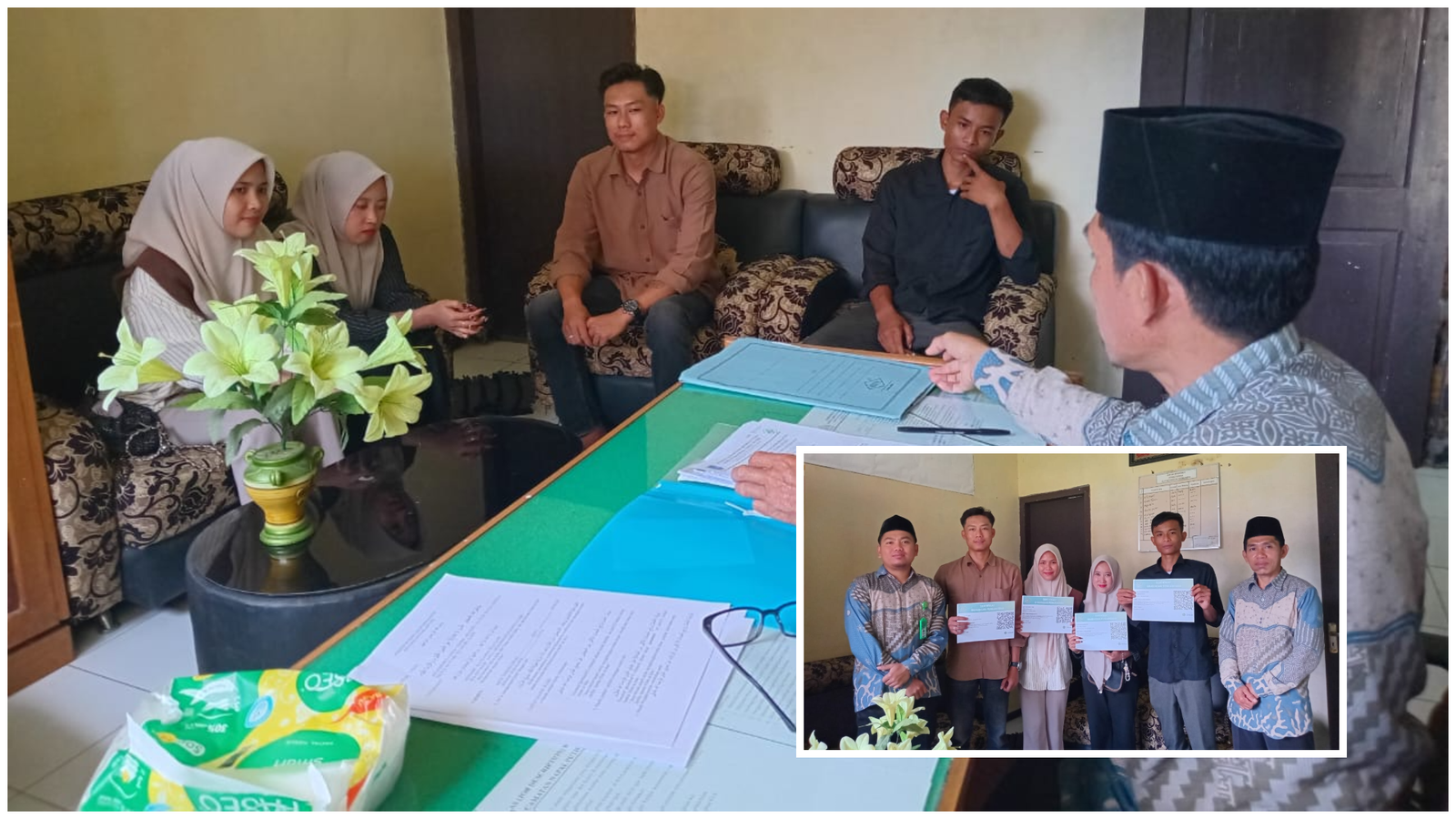 KUA Kec. Napal Putih gelar Bimwin kepada 2 pasang Catin