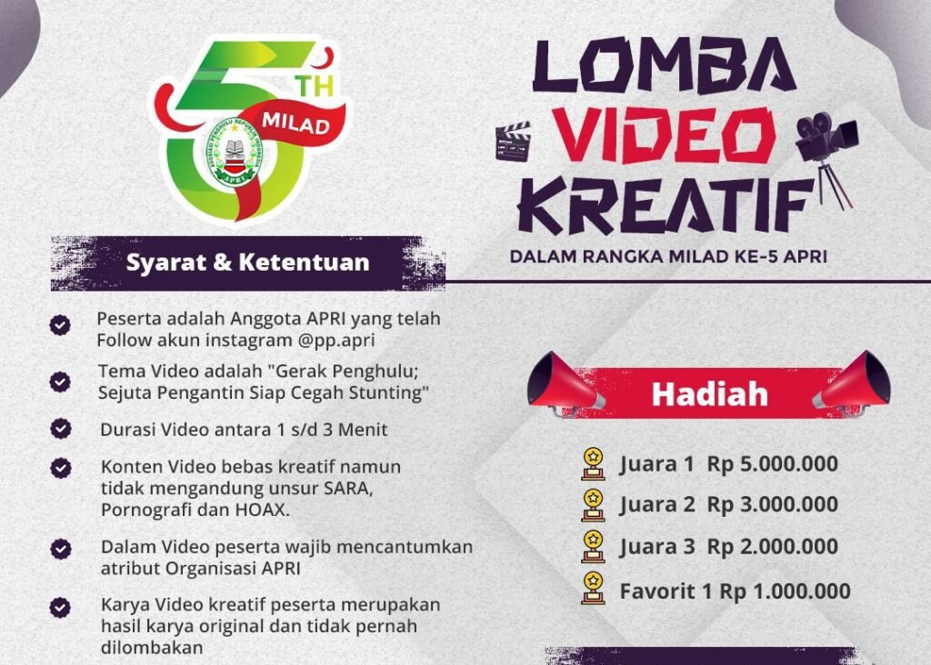 Puluhan Peserta Ikuti Lomba Video Kreatif Gerak Penghulu Cegah Stunting