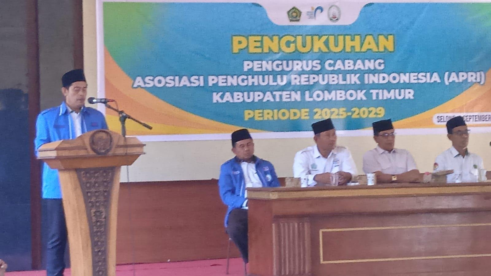 Pelantikan Pengurus Cabang APRI Kabupaten Lombok Timur NTB Periode 2025-2029, Penghulu Didorong Jadi Garda Terdepan Pelayanan Umat