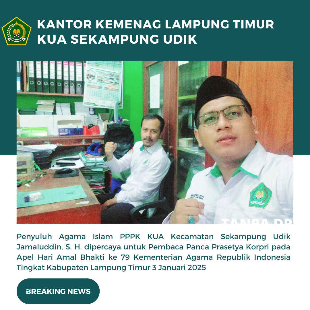 Penyuluh Agama Islam KUA Sekampung Udik Dipercaya Jadi Pembaca Panca Prasetya Korpri Apel HAB-79 