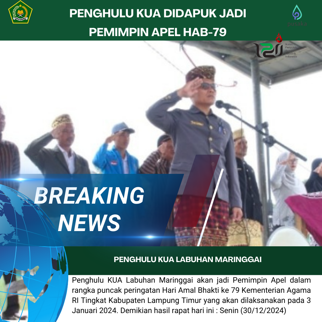 Penghulu Didapuk Jadi Pemimpin Apel HAB-79 Kementerian Agama Lampung Timur