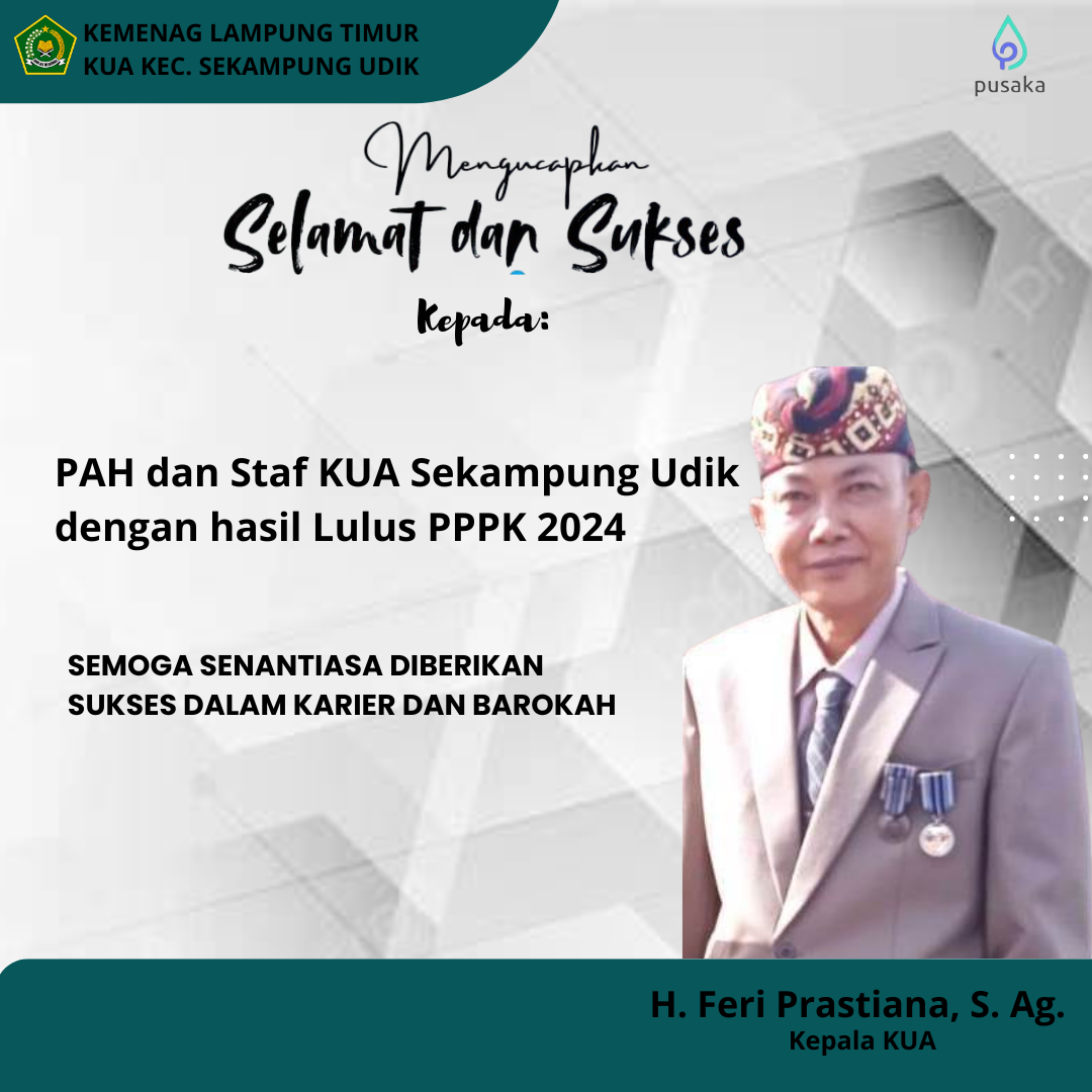Kado HAB-79: Penyuluh Agama KUA Sekampung Udik Diangkat Jadi PPPK 