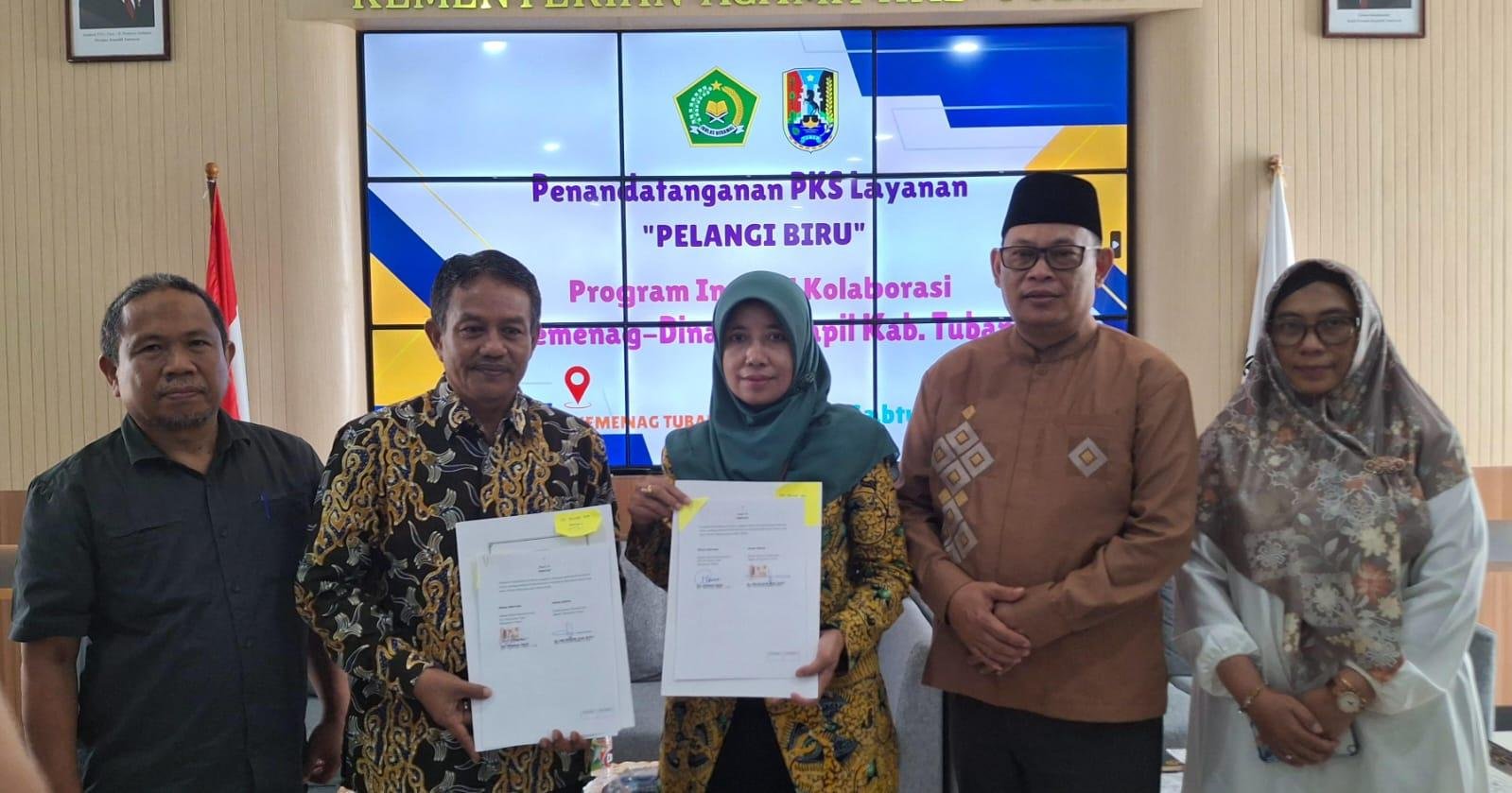 Kemenag dan Dinas Dukcapil Tuban Tandatangani PKS 