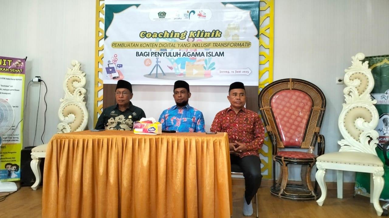 Kabid Haji & Bimas Islam Buka Coaching Klinik Konten Dakwah Digital di Sorong