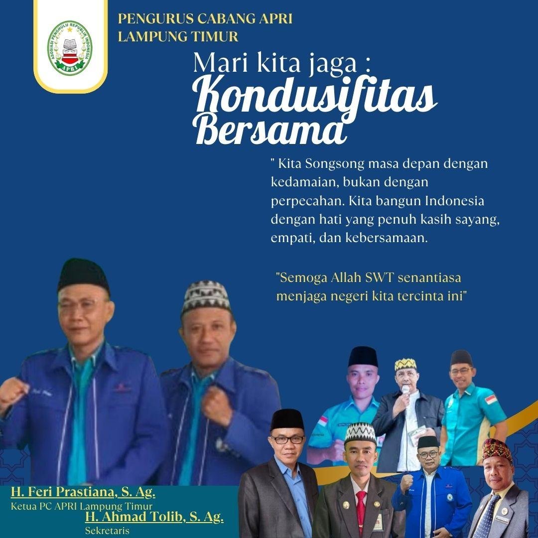 PC APRI Lampung Timur Ajak Penghulu Jaga Kondusifitas Bersama