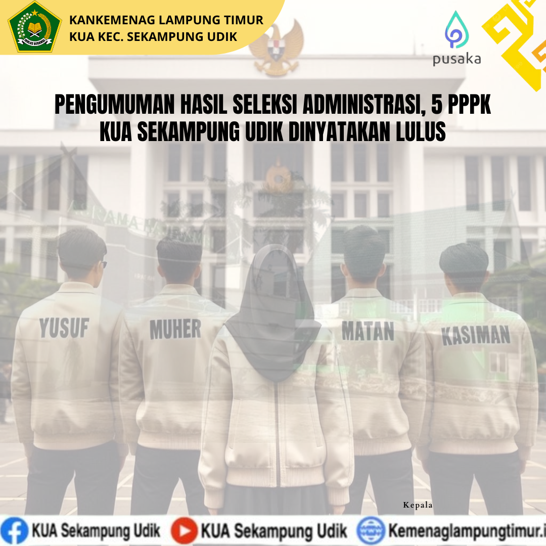 Lima Pegawai KUA Sekampung Udik Lulus Seleksi Administrasi PPPK 2024
