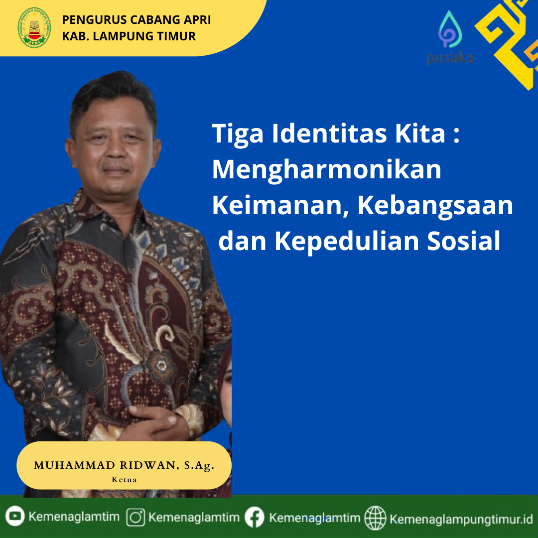 Tiga Identitas Kita: Mengharmonikan Keimanan, Kebangsaan, dan Kepedulian Sosial   