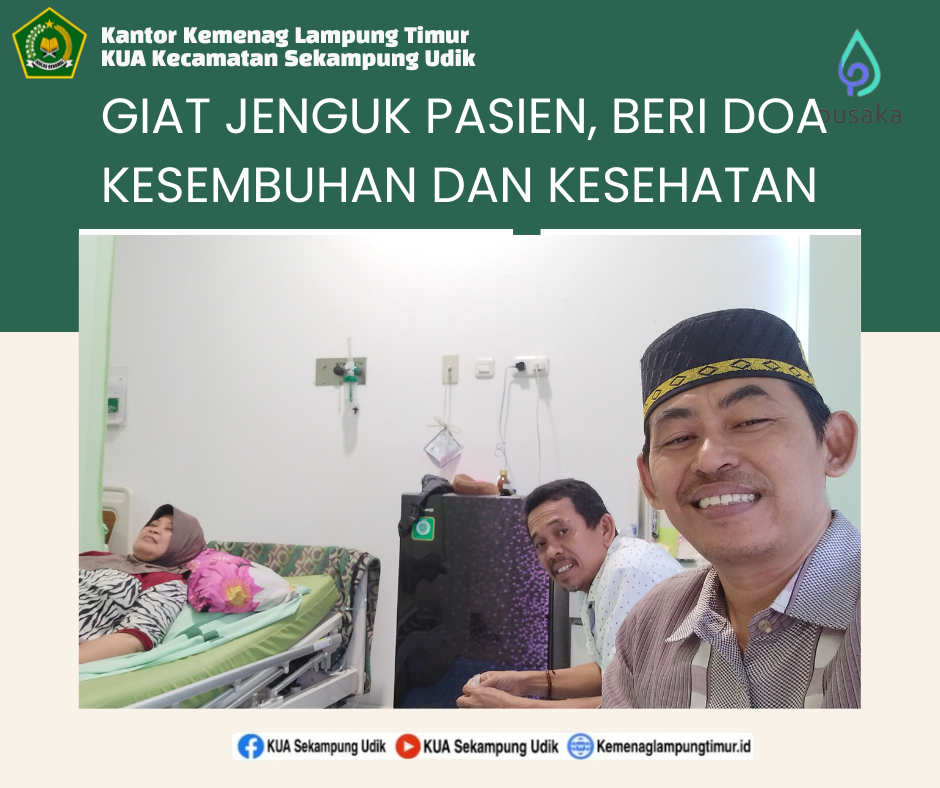 Penghulu KUA Sekampung Udik Jenguk Jama'ah Haji, Beri Doa Kesembuhan