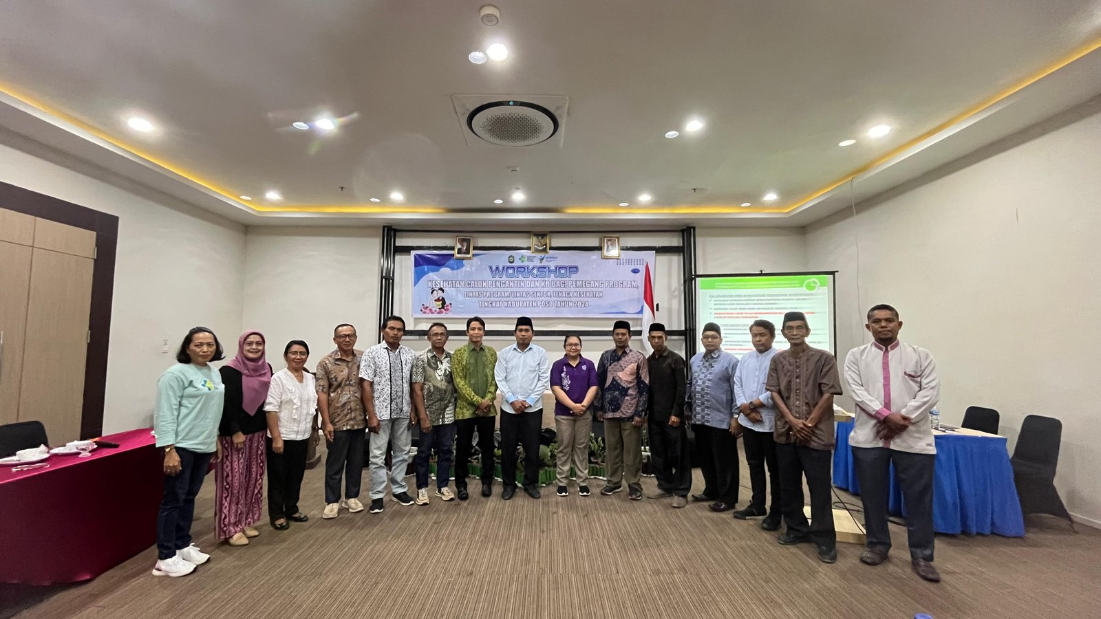 Plt. Kakankemenag Kab.Poso Berkesempatan menyampaikan  Materi dalam Acara WORKSHOP Kesehatan Catin di hotel ANCYRA Kab.Poso