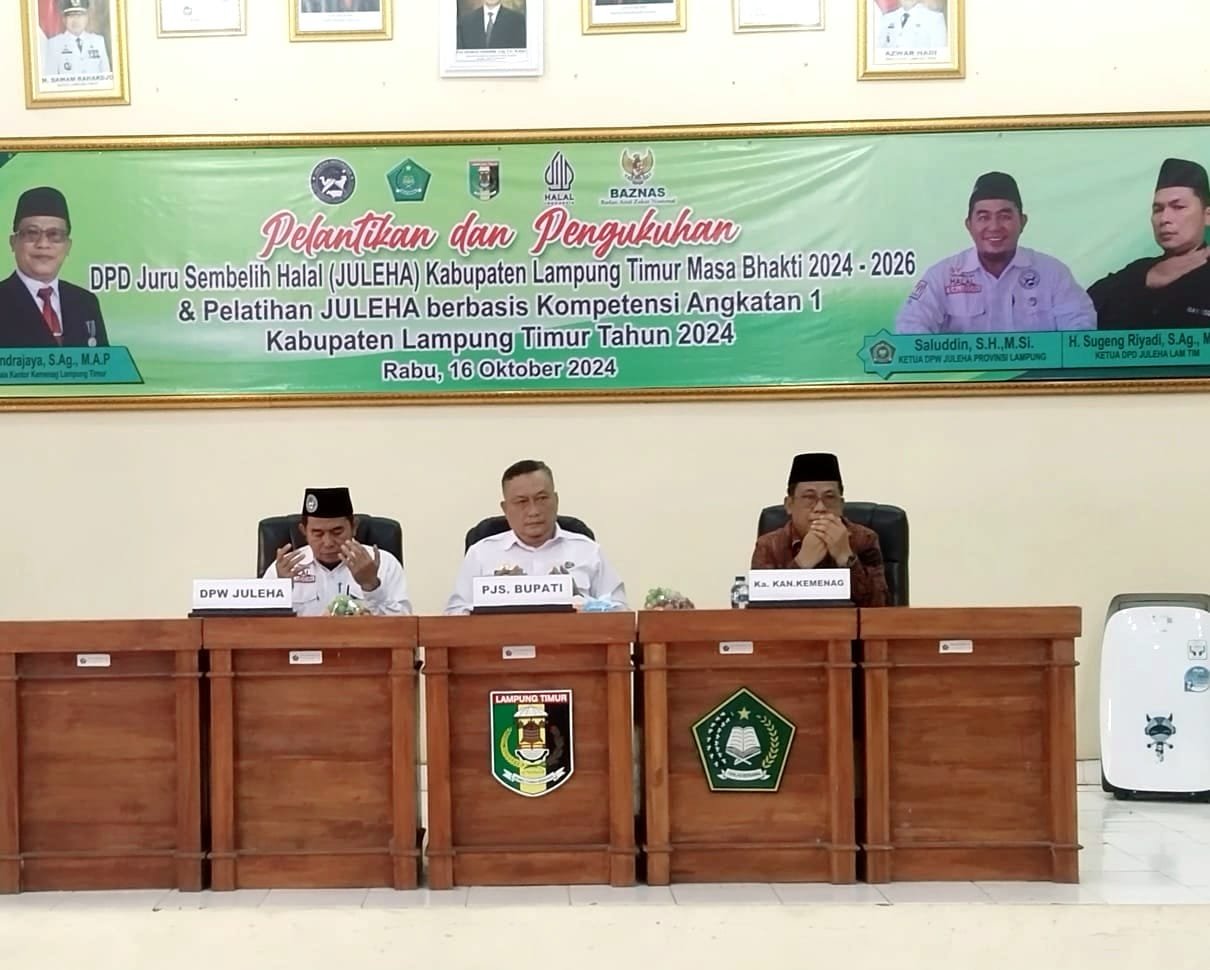Kepala Kemenag Lampung Timur Berikan Pesan Penting pada DPD JULEHA yang baru dilantik
