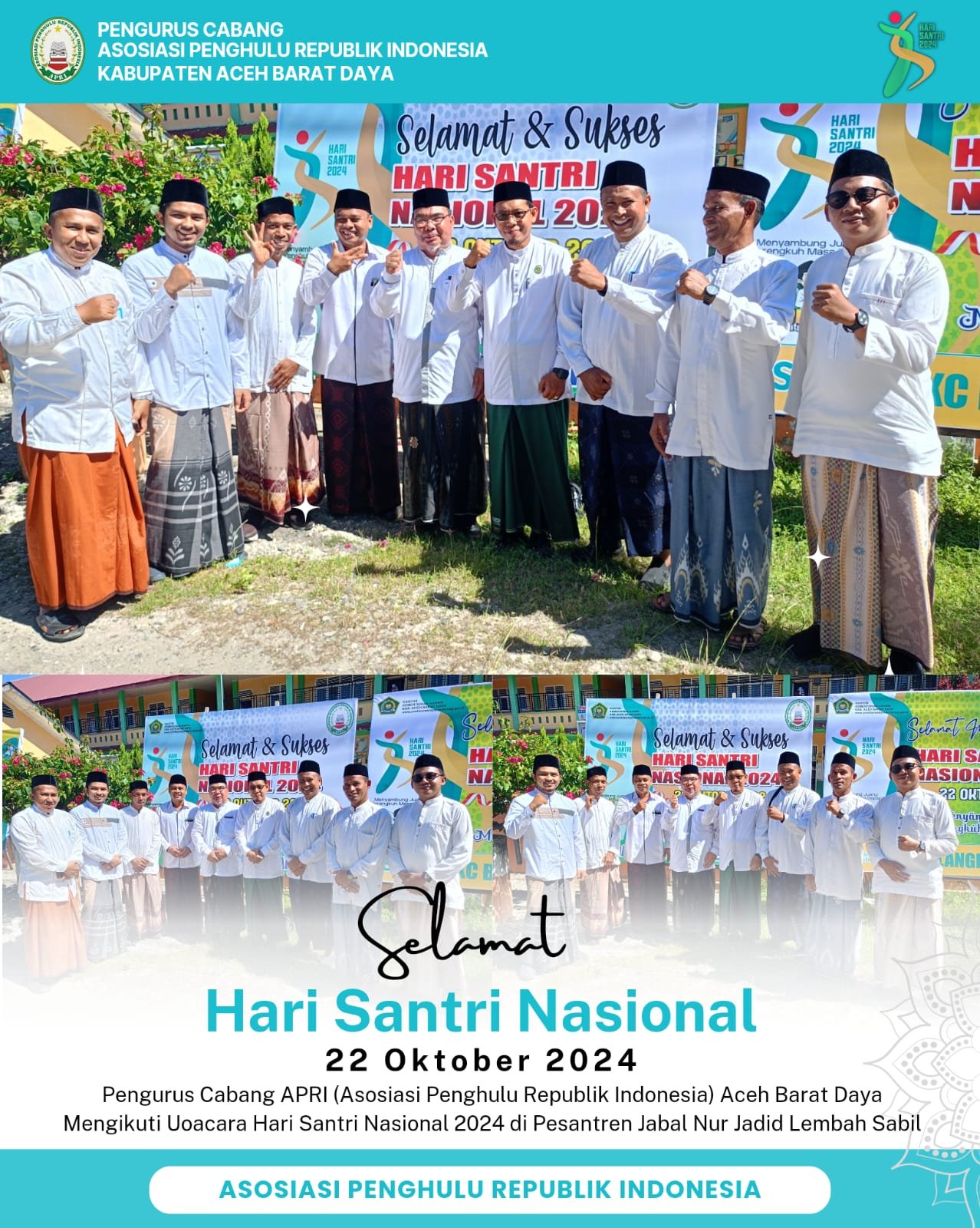 20 KUA Se KOTA BANDAR LAMPUNG MENGHADIRI APEL HARI SANTRI 2024