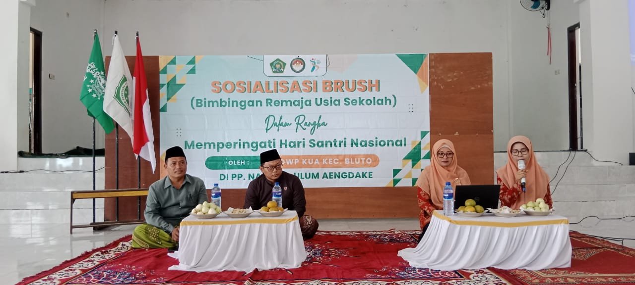 KUA Bluto dan DWP kolaborasi untuk edukasi BRUS bagi santri Nasyrul Ulum 