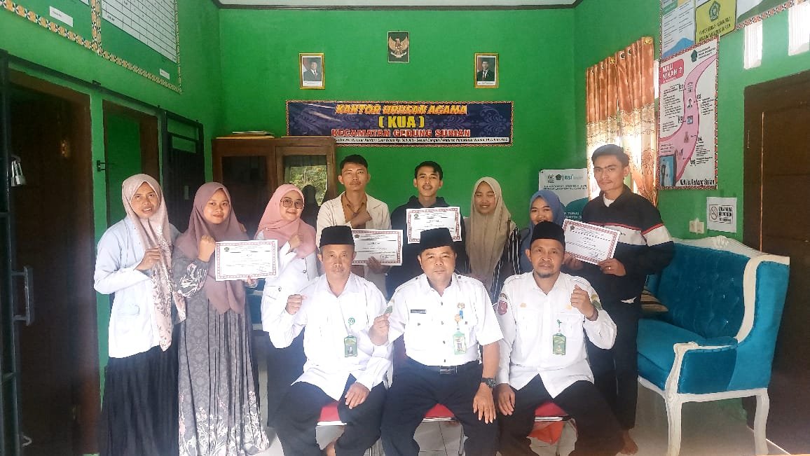 KUA GEDUNG SURIAN dalam Helat Binwin Mandiri tekankan Aturan Hak dan kewajiban Suami Istri