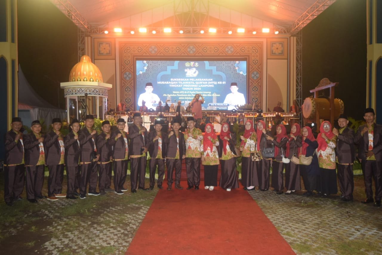 Meriahnya Pembukaan MTQ Provinsi Lampung, Kafilah Lampung Tengah Siap Unjuk Kebolehan