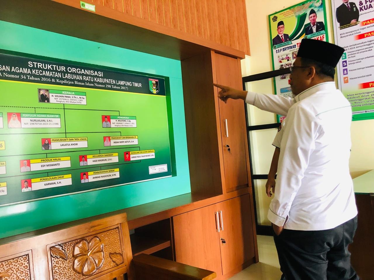 Kunjungi KUA Labuhan Ratu Kepala Kemenag Lampung Timur Harapkan KUA Jaga Marwah Kementerian Agama