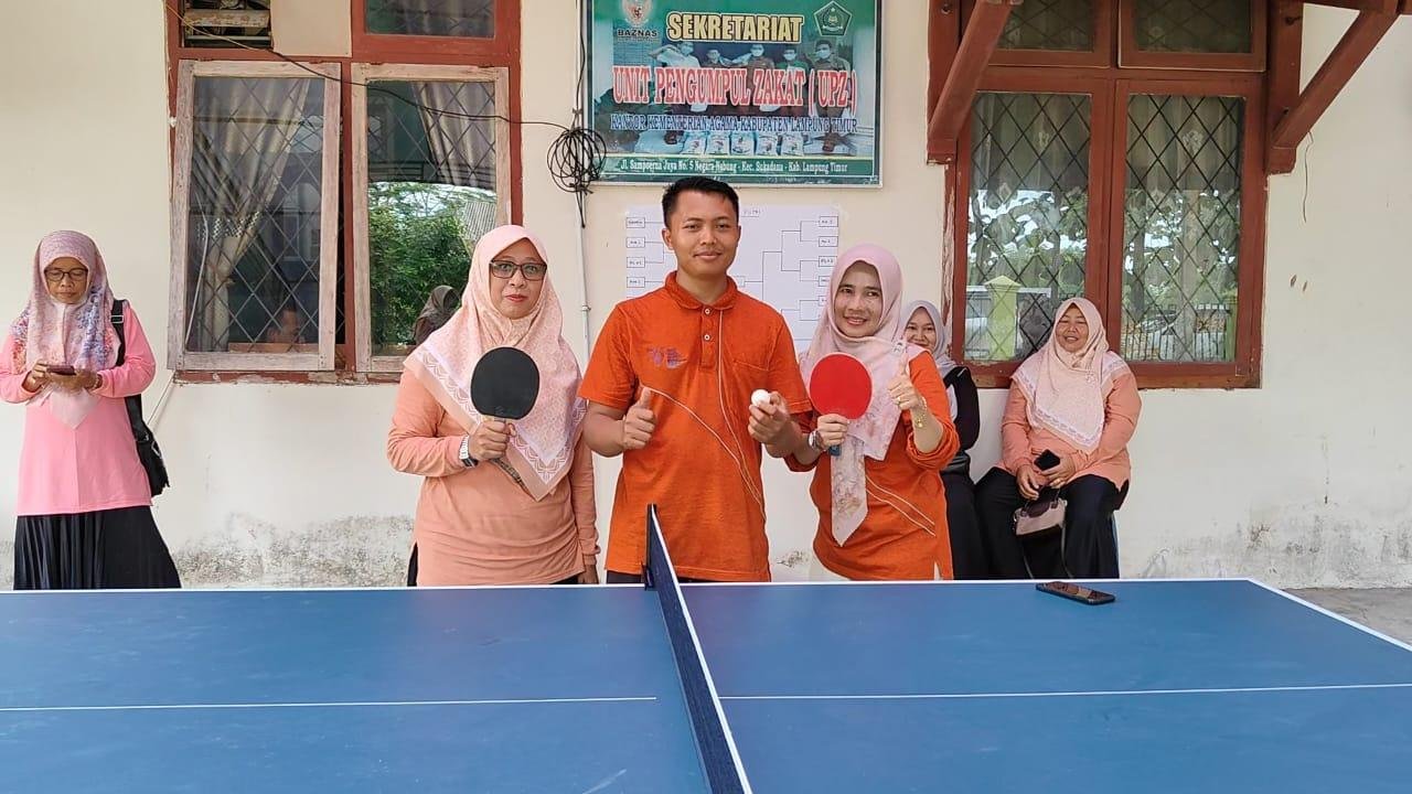 Tim Tenis Meja Putri KUA Lampung Timur Raih Juara 1 HAB ke-79, Ketua PC APRI Berikan Ucapan Selamat 