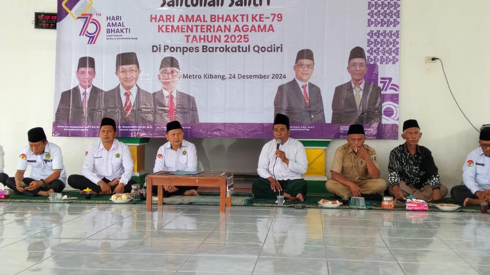 Pengasuh Ponpes Barokatul Qodiri Terharu dan Terima Kasih pada Kemenag Lampung Timur