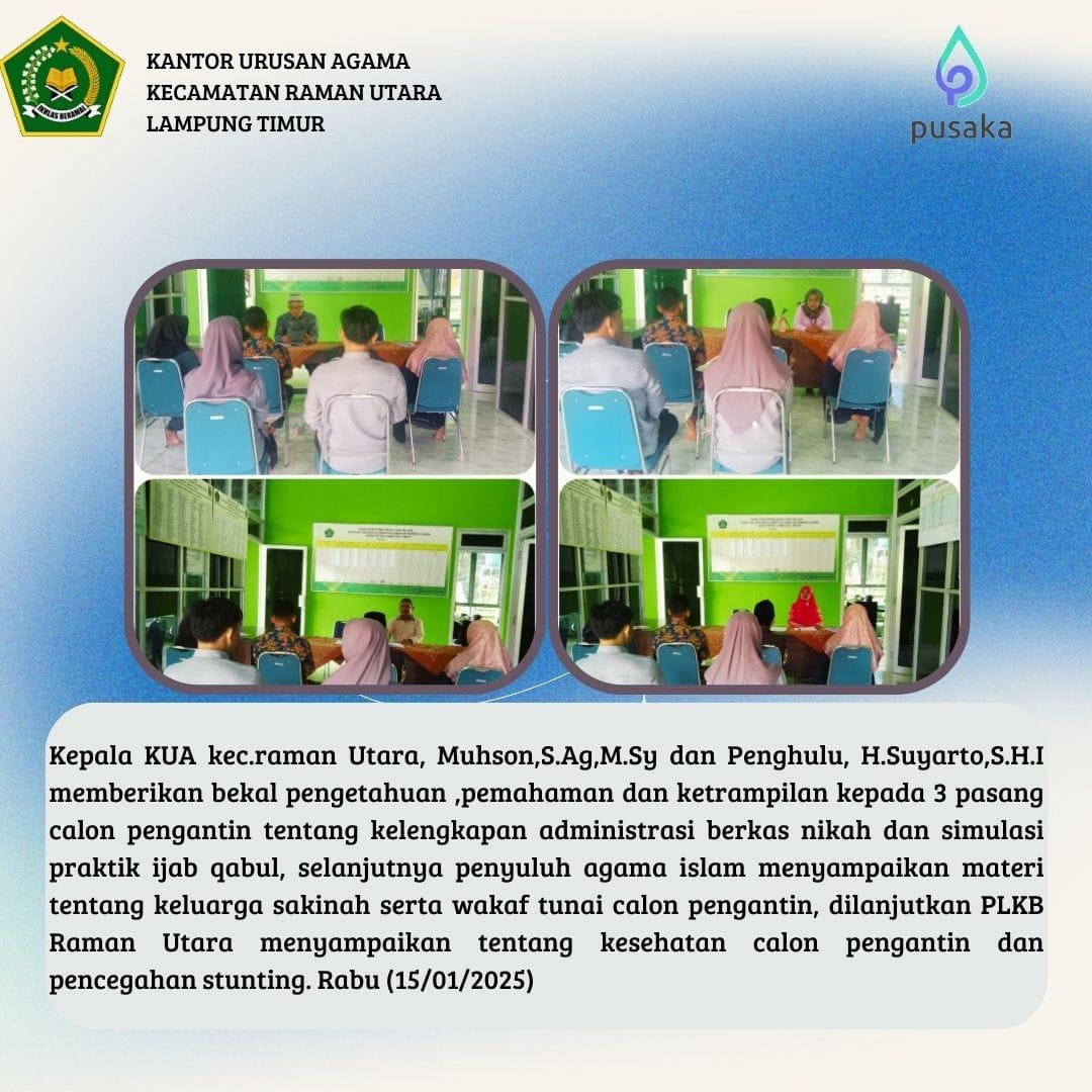 Cerdas Menikah: KUA Raman Utara Gelar Pelatihan Komprehensif untuk Calon Pengantin