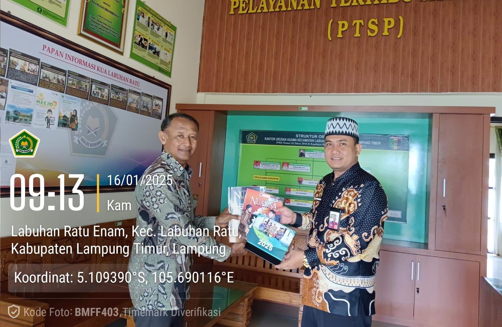 Ketua PAC LDII Sambangi Kantor KUA Labtu; Perkuat Sinergitas