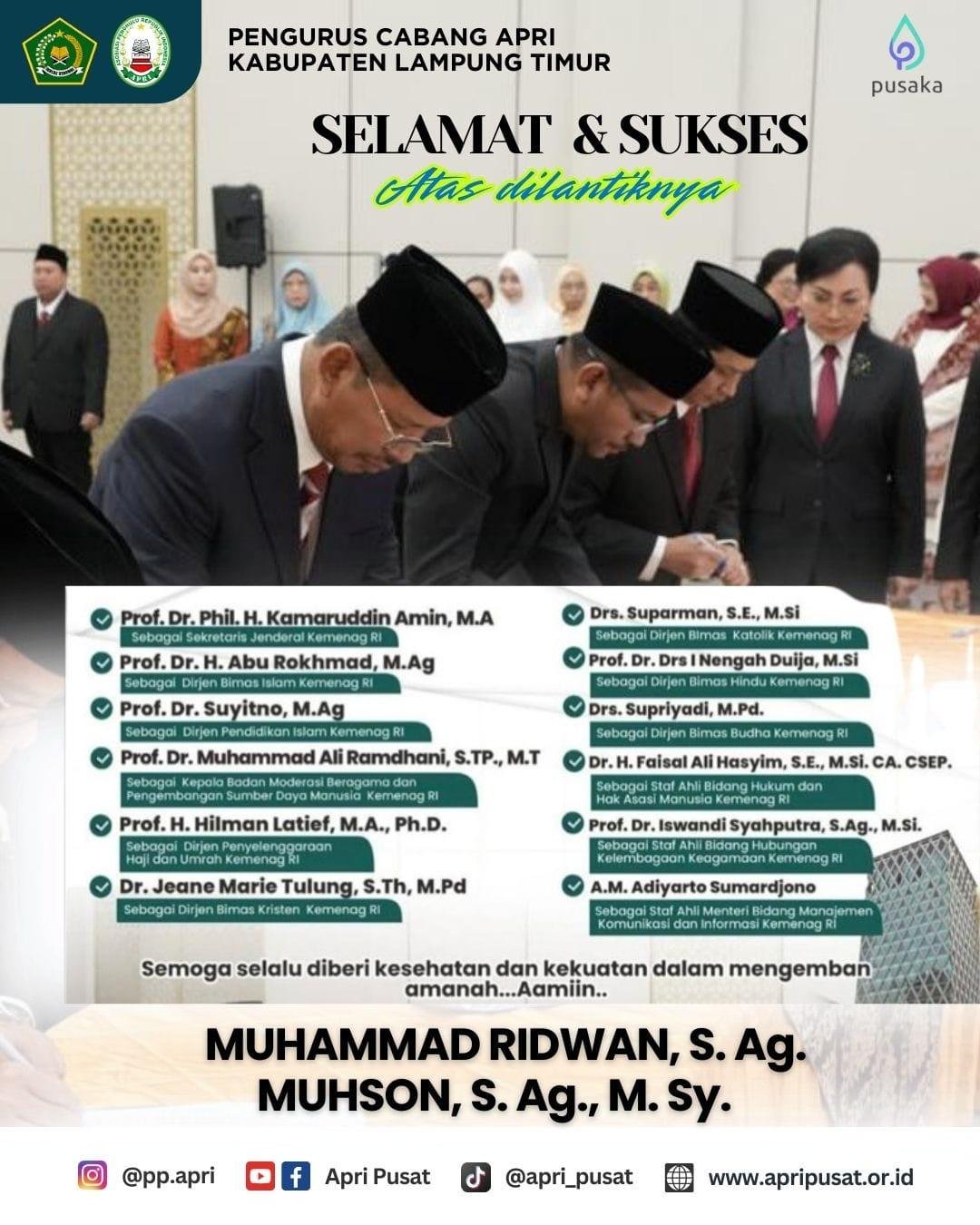 APRI Lampung Timur: Lolosnya Kemenag Bukti Komitmen Integritas