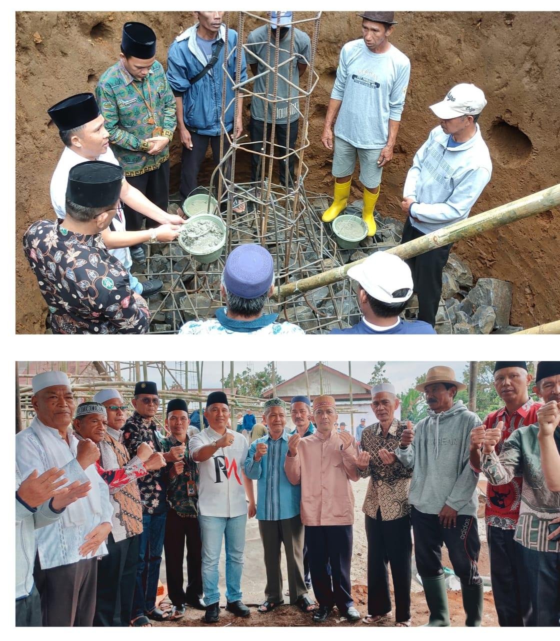 Kua Way Tenong Semarakkan Peletakan Batu Pertama Pembangunan Mesjid Oleh Bupati