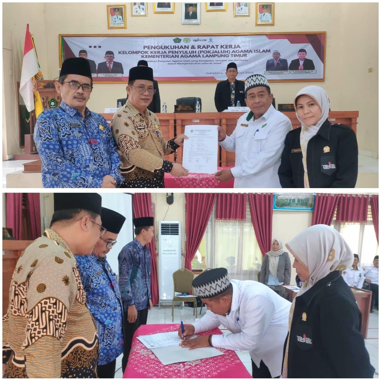 Kemenag Lampung Timur Serahkan Kantor Sekretariat untuk Pokjaluh dan IPARI