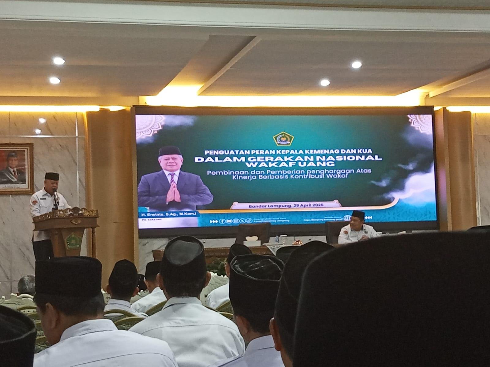 Kepala KUA Pasir Sakti Hadiri Penguatan Wakaf Tunai di Kanwil Kemenag Lampung