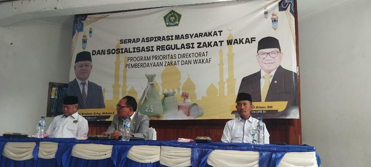 Weli Kusworo, Ketua APRI Lampung Utara Hadiri kegiatan Serap aspirasi masyarakat dan sosialisasi regulasi zakat wakaf