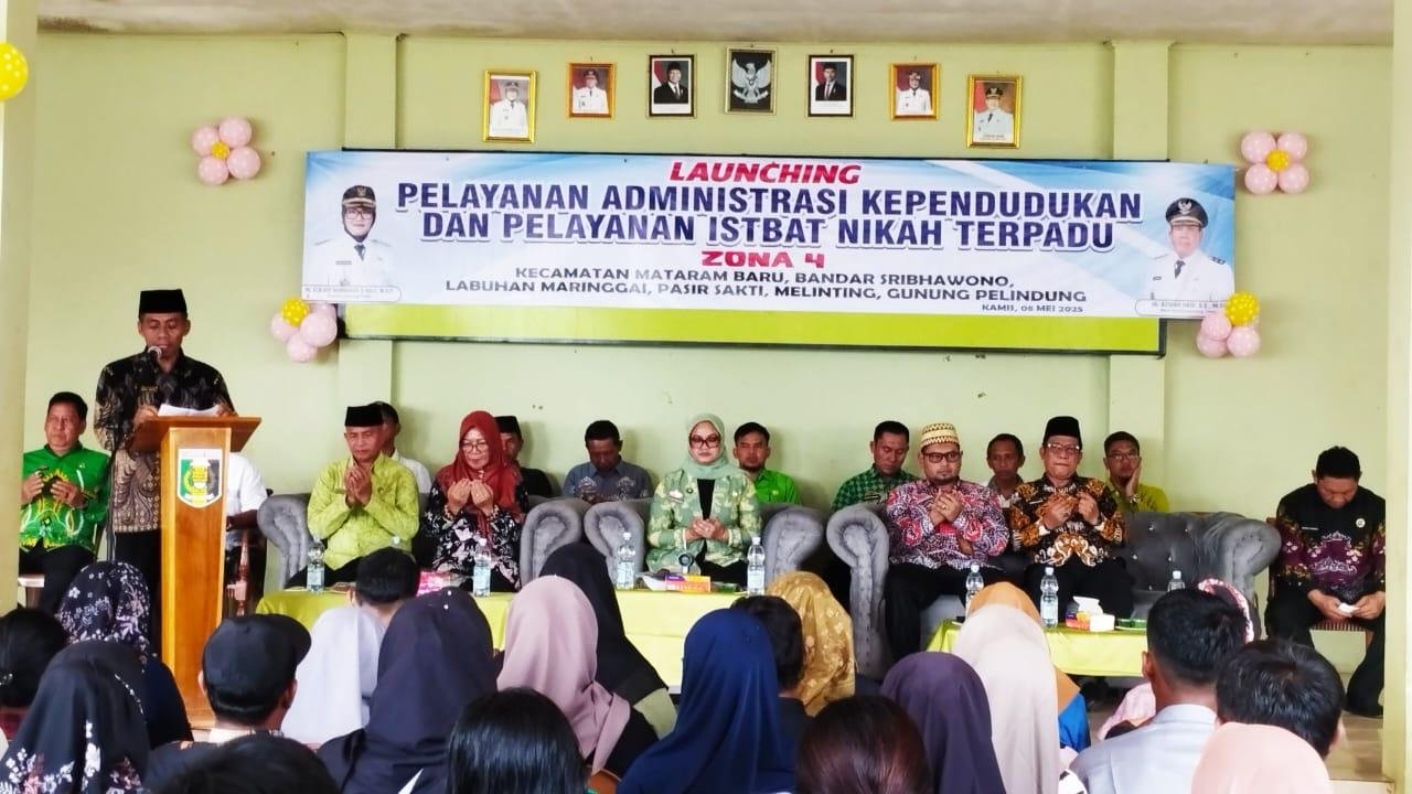 Plt. Kepala KUA Mataram Baru Pimpin Doa dalam Launching Layanan Terpadu