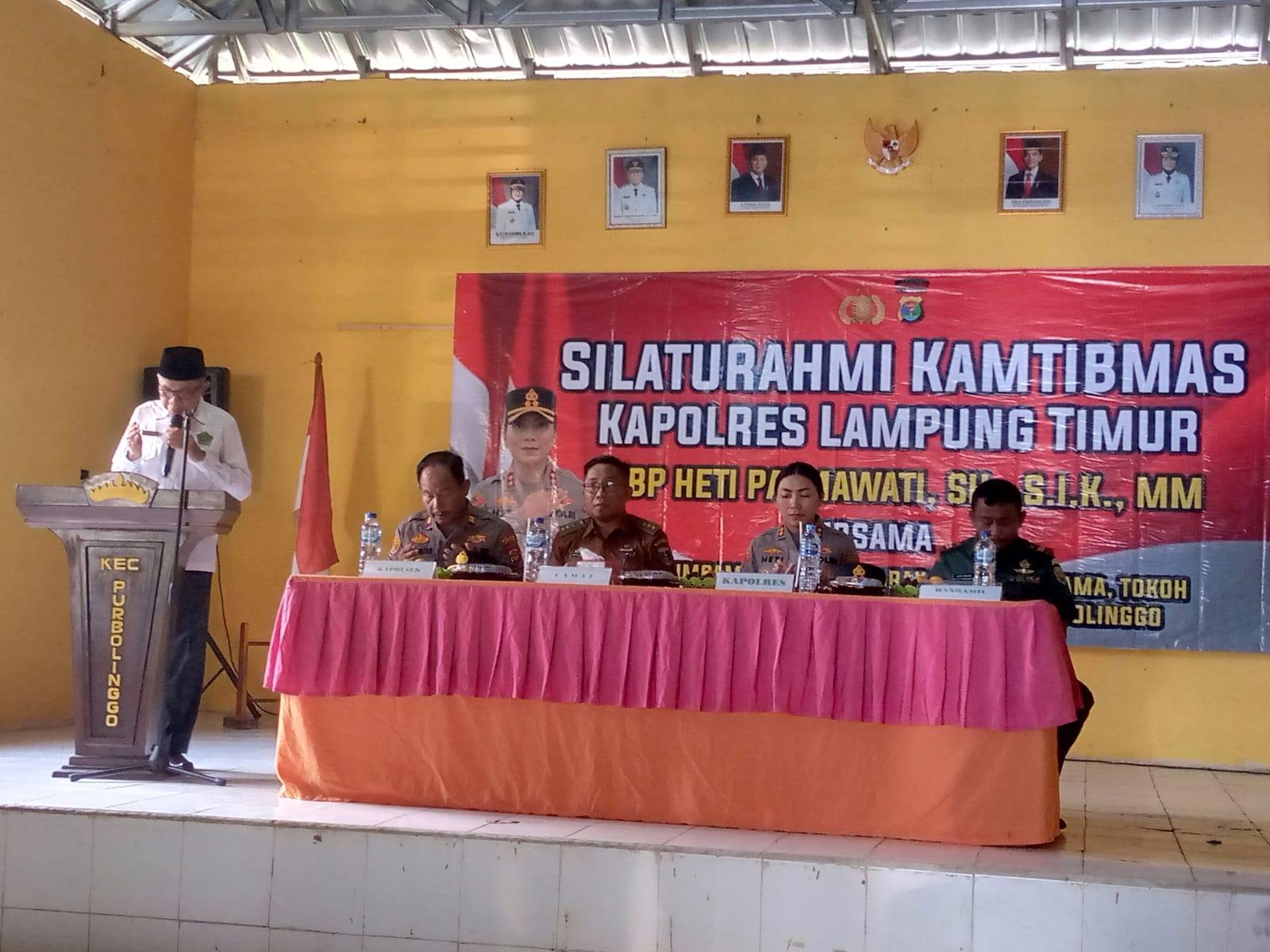 Kepala KUA Purbolinggo Pimpin Doa dalam Silaturahmi Kamtibmas Bersama Kapolres Lampung Timur