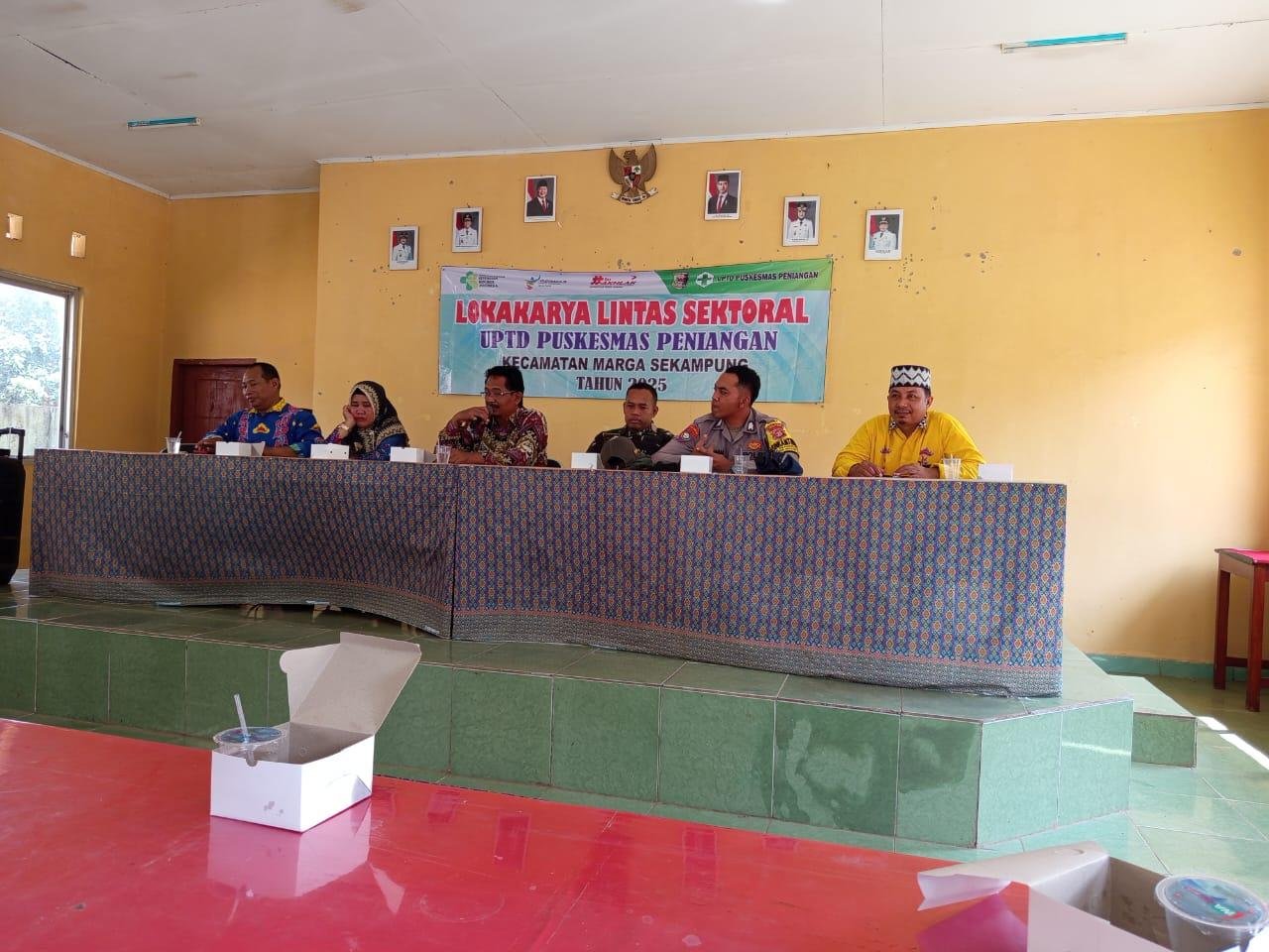 Kepala KUA Marga Sekampung Hadiri Lokakarya Mini Lintas Sektoral di Puskesmas Peniangan