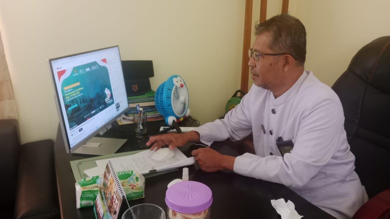 Kepala KUA Marga Tiga Ikuti Pembukaan E-learning Pemahaman Gratifikasi Kemenag