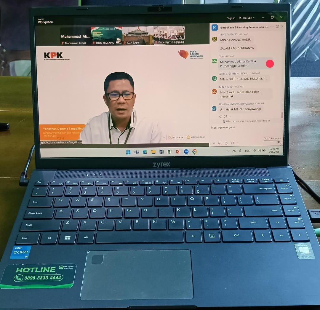 Ahmad Tolib Ikuti E-Learning Antigratifikasi Kemenag