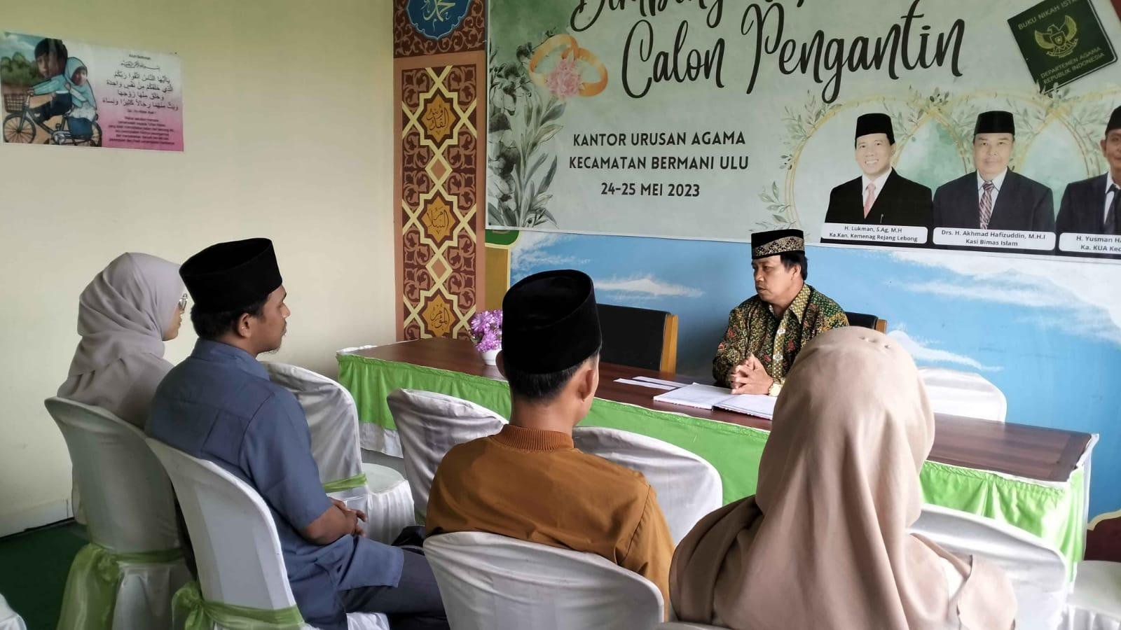 Bekali Calon Pengantin Menuju Keluarga Sakinah, KUA Bermani Ulu Gelar Bimbingan Pra Nikah
